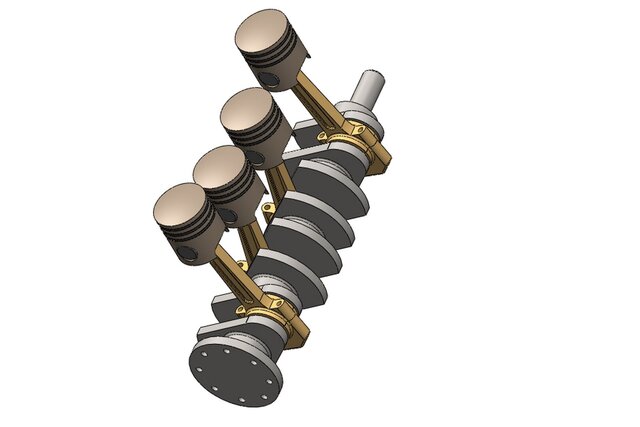 Engine crankshaft & piston
