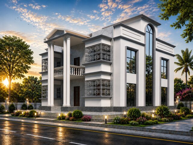 3D Exterior Design_Duplex House