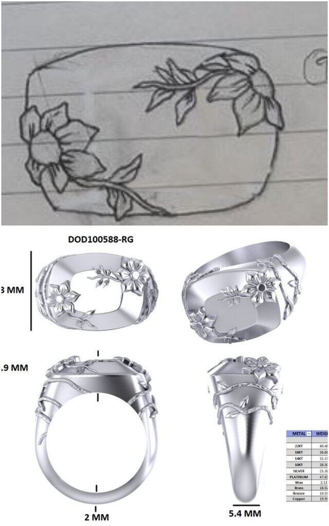 Custom 3D CAD design work and Sculpting work in Rings, Pendants, Bracelet, Neclace, Grillz, etc. – image 10 of 10