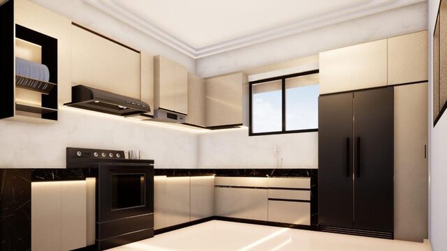 INTERIOR DESIGN OF A KITCHEN