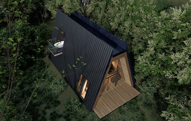 Forest A-Frame Cabin ｜ Two-Storey Timber Retreat