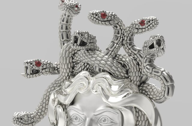 3D model of The Medusa Gorgon Brooch