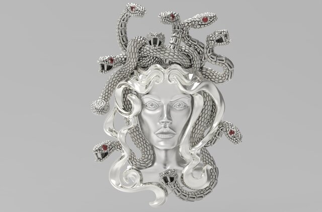 3D model of The Medusa Gorgon Brooch