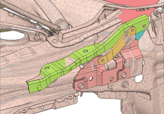 3D model of car parts reverse engineering