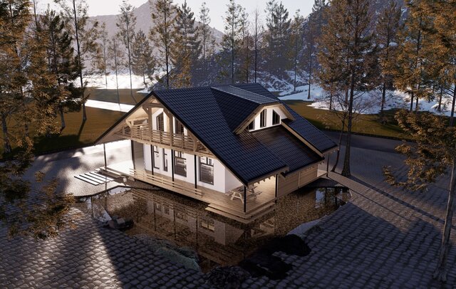 Timber Cabin Design & Visualization Package