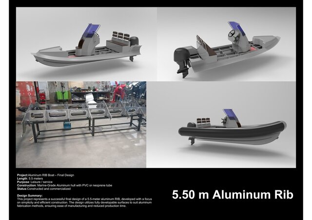 4,5 to 6m aluminuim Rib