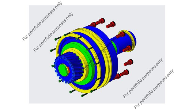 3D model of Planetary Gearbox Design and Technical Documentation