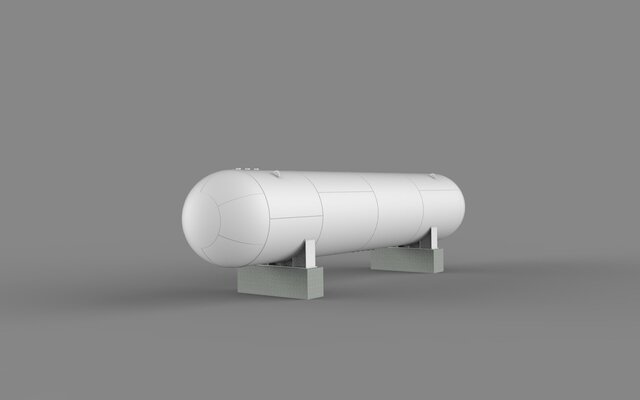 3D model of GLP Pressure Vessel -  Oil & Gas