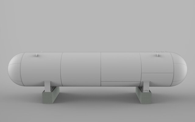 3D model of GLP Pressure Vessel -  Oil & Gas
