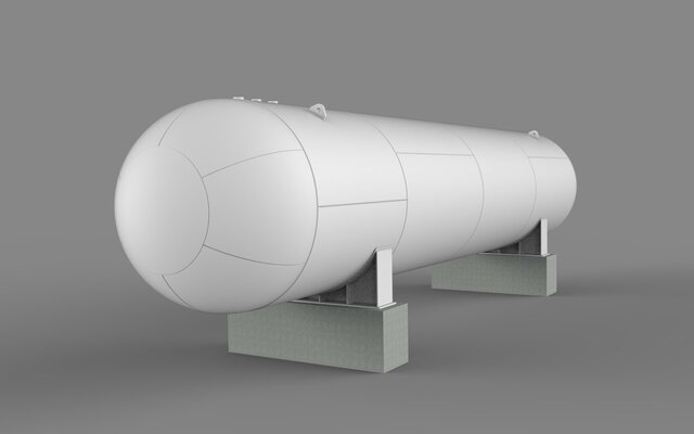 3D model of GLP Pressure Vessel -  Oil & Gas