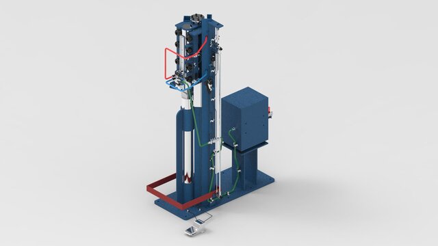 3D model of Industrial Pneumatic Power Hammer (70lb) Class_LV