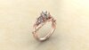 Rose Gold Diamond Vine Engagement Ring CAD Design design by romanh2