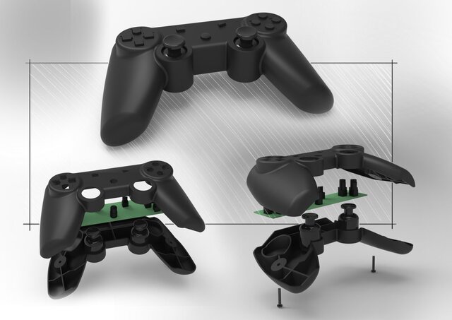 3D model of Game Controller – Mechanical CAD Assembly