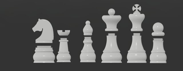 Parametric Chess Set with Threaded Assembly – Designed for 3D Printing – image 2 of 4