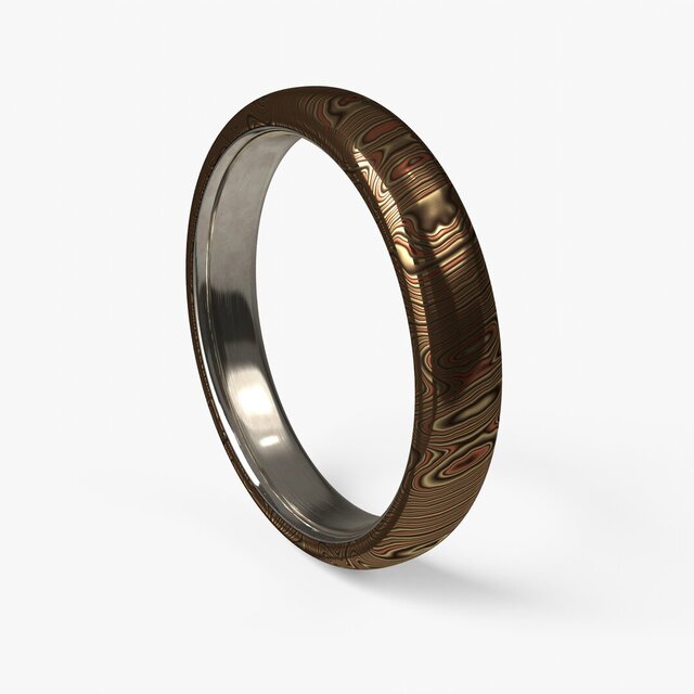 3D model of Mokume rings