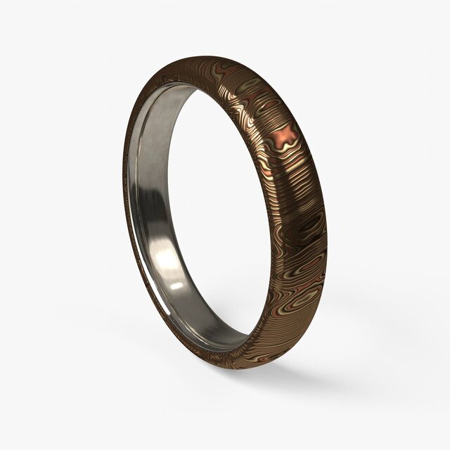 3D model of Mokume rings