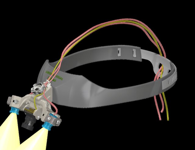 3D model of Wearable Action Camera & Dual Light Headband System