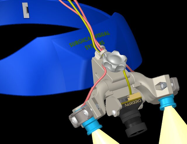 3D model of Wearable Action Camera & Dual Light Headband System