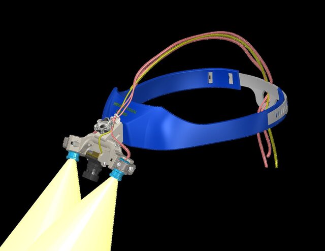 3D model of Wearable Action Camera & Dual Light Headband System