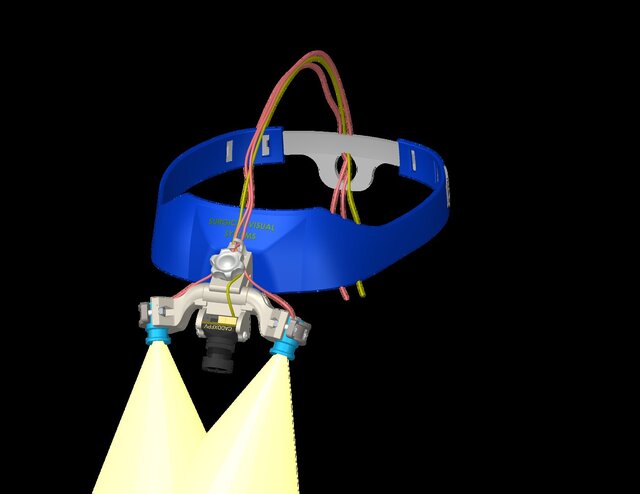3D model of Wearable Action Camera & Dual Light Headband System