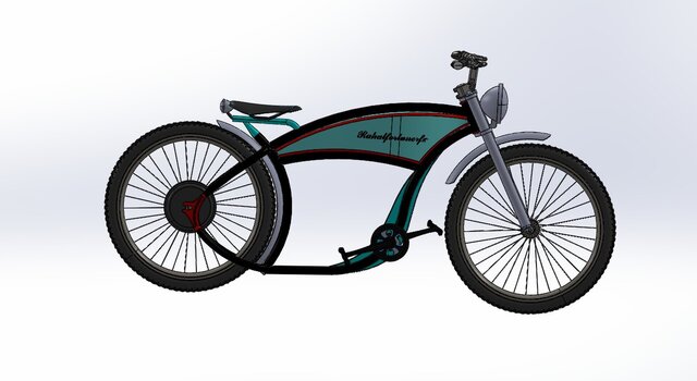 Custom Electric Café Racer Fat Bike – 3D CAD Frame Design | Autodesk Fusion 360