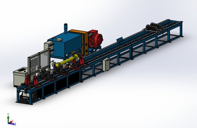 3D model of Hydraulic cylinder stripping and test bench unit