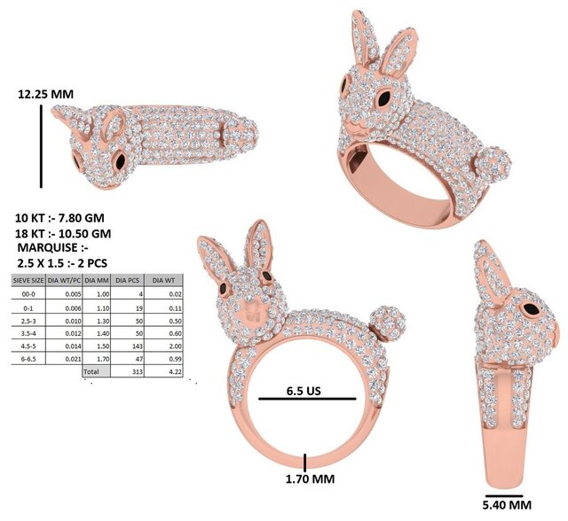 3D model of Custom Diamond Engagement Ring | Production Ready Jewelry CAD