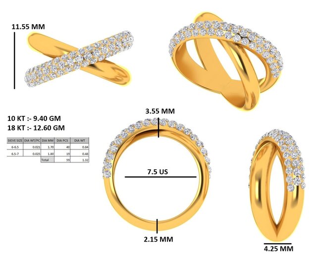 3D model of Custom Diamond Engagement Ring | Production Ready Jewelry CAD