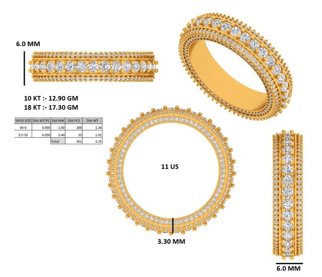 3D model of Custom Diamond Engagement Ring | Production Ready Jewelry CAD