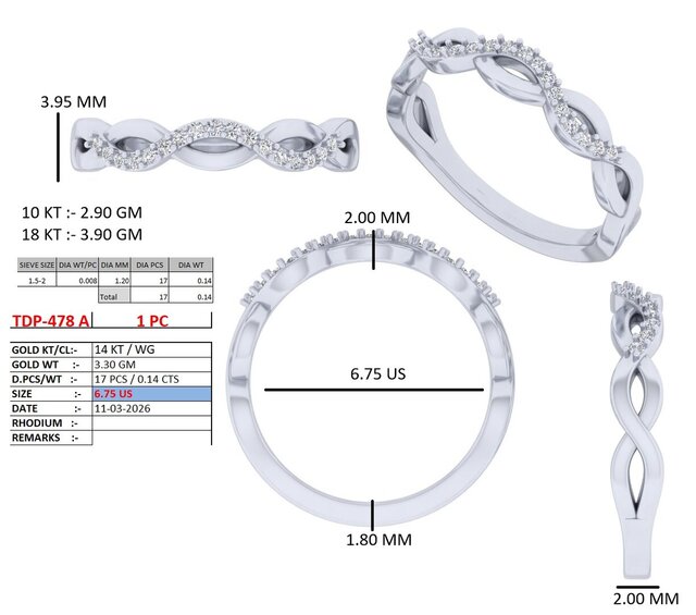 3D model of Custom Diamond Engagement Ring | Production Ready Jewelry CAD