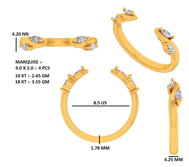 Custom Diamond Engagement Ring | Production Ready Jewelry CAD