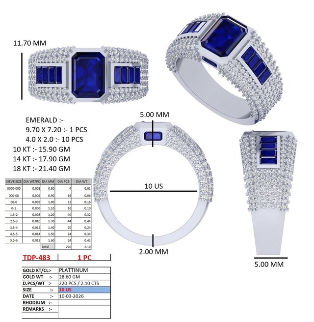 3D model of Custom Diamond Engagement Ring | Production Ready Jewelry CAD