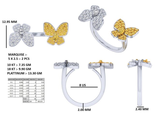 3D model of Custom Diamond Engagement Ring | Production Ready Jewelry CAD