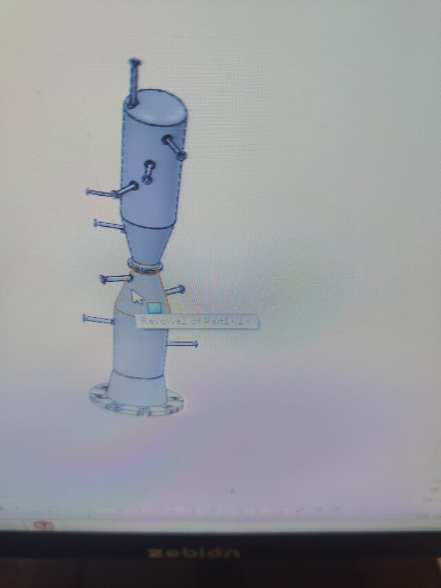 Parametric 3D model of pressure vessel
