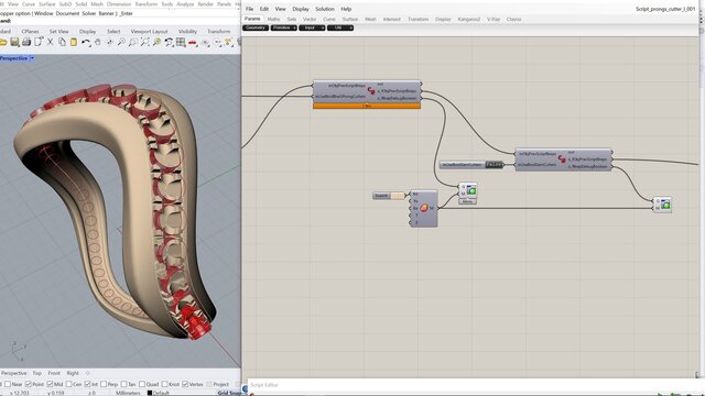 3D model of Gem cutter Grasshopper C# script
