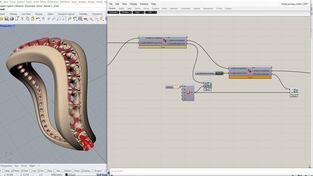 3D model of Gem cutter Grasshopper C# script