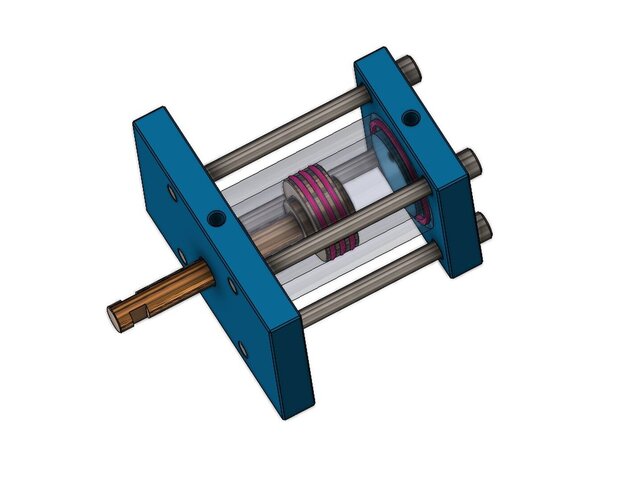 3D model of Pneumatic Cylinder Assembly | SolidWorks 3D CAD Design