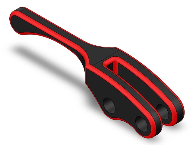 Double-Shear Link Bracket – Mechanical CAD Model – image 1 of 6