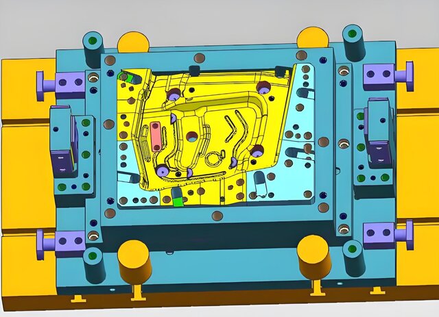 3D model of Steel Single-Operation Stamping Die Set | Full Structural Design in UG NX