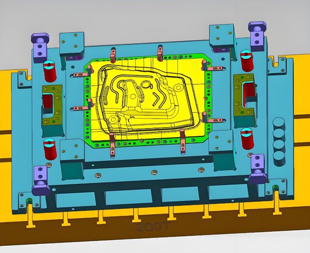 3D model of Steel Single-Operation Stamping Die Set | Full Structural Design in UG NX