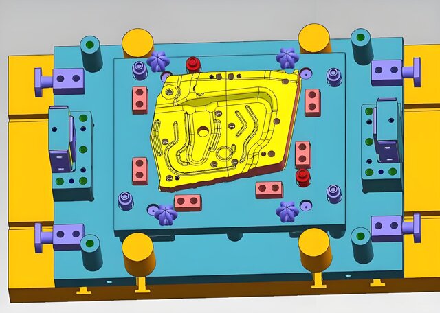 3D model of Steel Single-Operation Stamping Die Set | Full Structural Design in UG NX