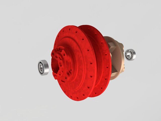 rear motorcycle wheel hub assy