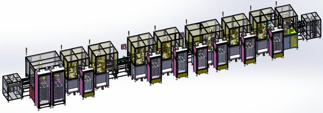 Automated assembly line for in-vehic