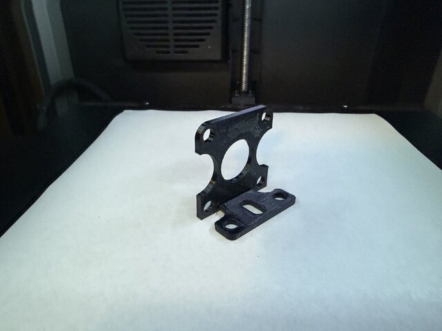 3D model of L-Shaped Mounting Bracket with Adjustable Slot