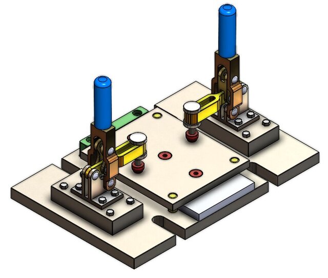 Drilling Jig & Fixture with Toggle Clamp