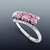 Three-Stone Pink Tourmaline Bypass Ring