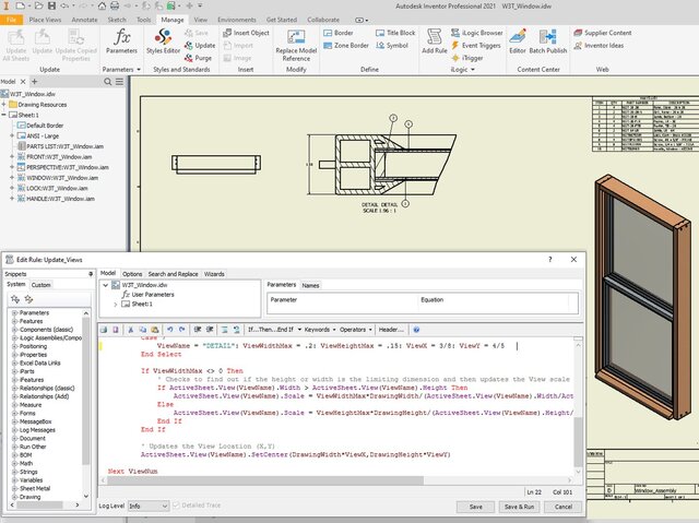 3D model of Autodesk Inventor Design and Drawing Automation (iLogic)