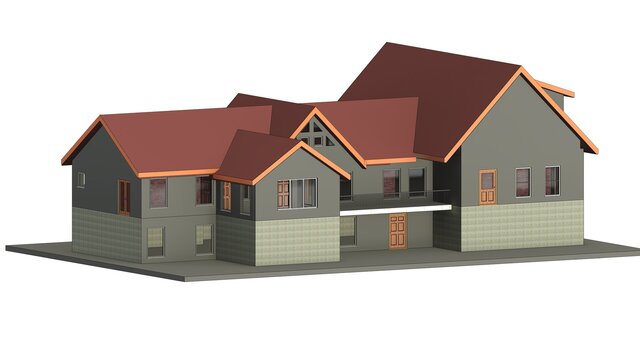 3D Revit Residential Building Model