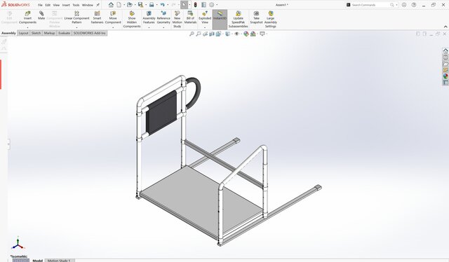3D model of Assistive Bedside Transfer Platform – Complete Product Design & Development