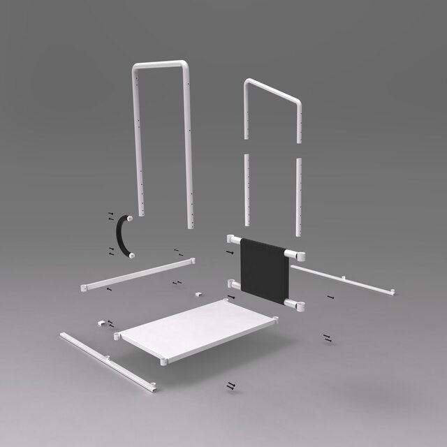 3D model of Assistive Bedside Transfer Platform – Complete Product Design & Development
